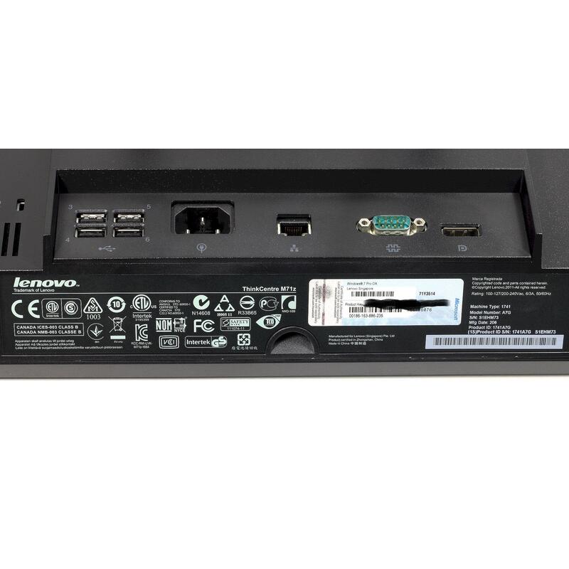 Pc All In One Lenovo Reacondicionado Thinkcentre M71z Intel Pentium G630 20" Hd 8gb 256gb Ssd Dvd Rw Windows 10 Pro Instalado 1 Año De Garantia