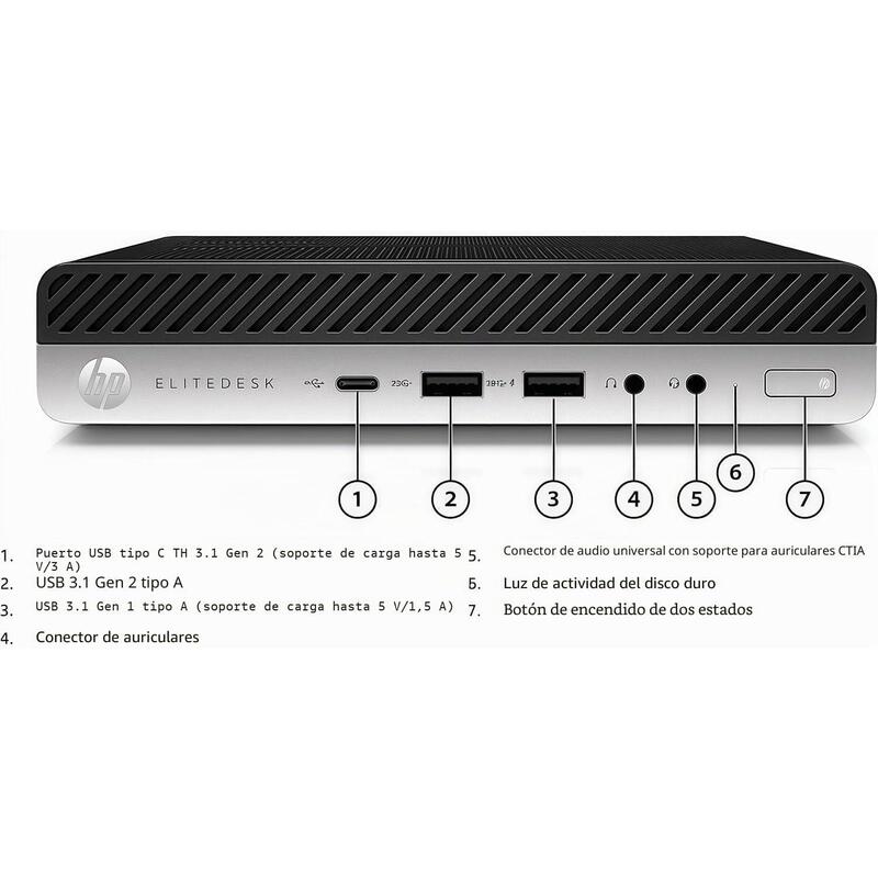 Pc Reacondicionado Hp Elitedesk 800 G4 Mini I5-9500 8gb 256gb Ssd W11 Pro Instalado 1 Año Garantia