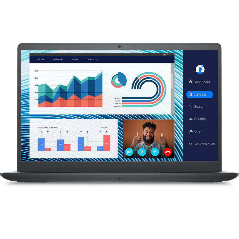 Portátil Reacondicionado Dell Vostro 3400 I5-1135g7 8gb Ram 256gb Ssd 14.0"Fhd W11pro Instalado Teclado Español Sin Audio 1 Año De Garantia