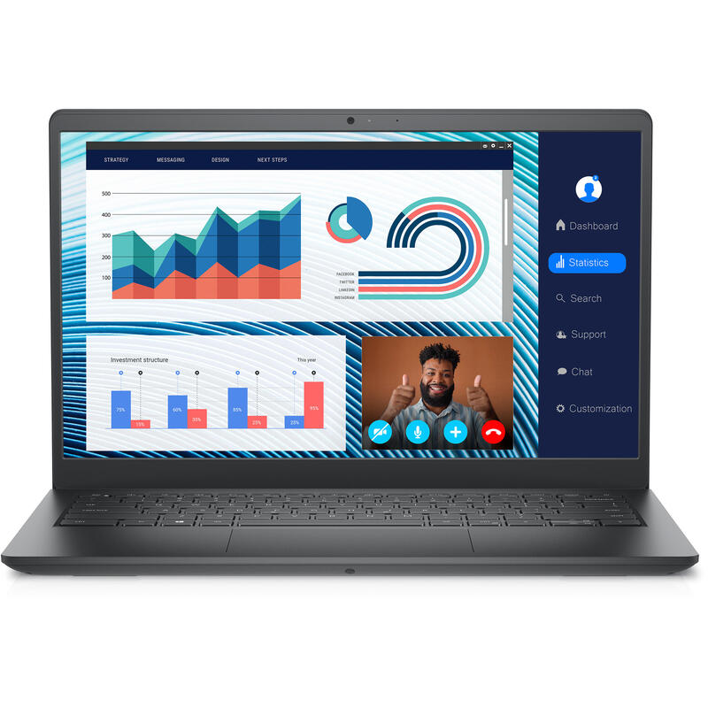 Portátil Reacondicionado Dell Vostro 3420 I5-1135g7 8gb Ram 256gb Ssd 14.0"Fhd W11pro Instalado Grado B Teclado Español 1 Año De Garantia