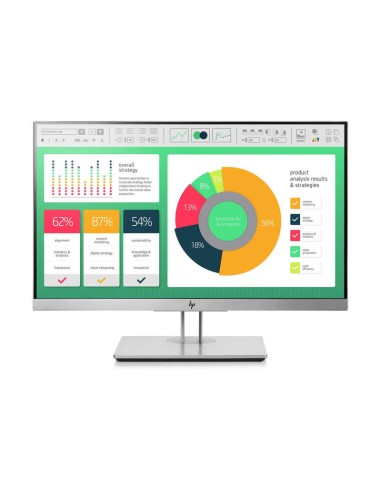 Monitor Reacondicionado Hp 21.5" Elitedisplay E223, Full Hd ,hdmi, Vga, Displayport,plata, Negro 1 Año De Garantia