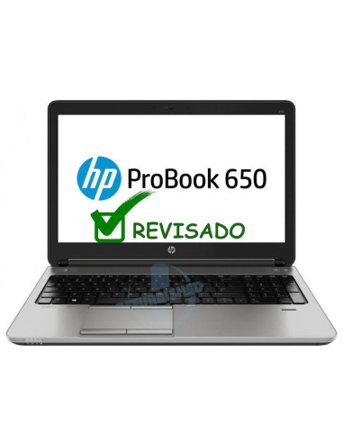 Portatil Reacondicionado Hp Probook 650 G2 I5-6300u 256ssd 8 Gb 15.6"  Grado A Teclado Español Windows 10 Instalado 1 Año D...