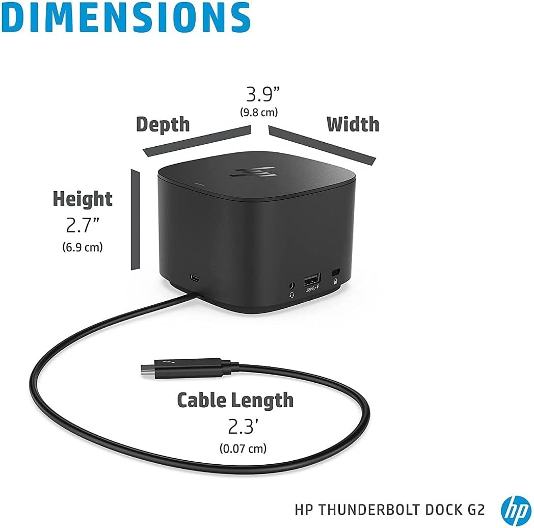 Hp Thunderbolt Dock G2 120w Reacondicionado 2xusb-C Vga 2xdp Rj45 2xusb3.0  Grado A  1año Garantia  Hsn-Ix01