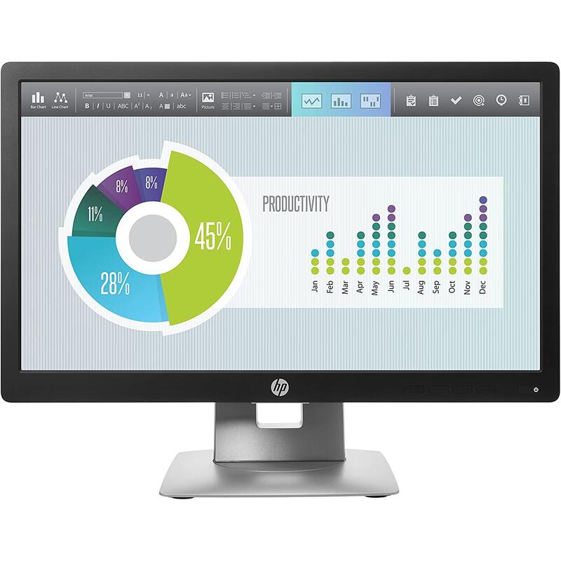 Monitor Reacondicionado 20" Hp Elitedisplay E202 Hdmi, Vga, Displayport,Negro 1 Año De Garantia