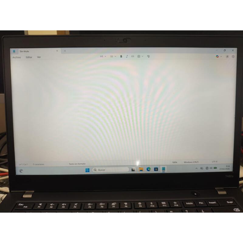 Portatil Reacondicionado Lenovo Thinkpad T480s 14"Fhd Tactil I5-8350u 8gb 256gb Ssd W11p Instalado Teclado Españolgrado B 1 Año De Garantia