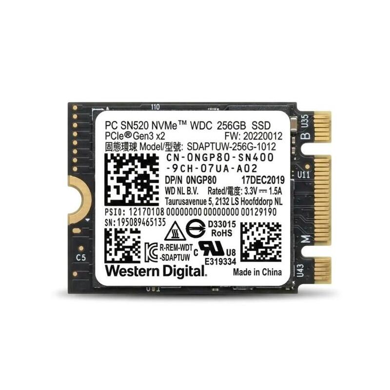 Ssd M.2 Reacondicionado 256gb  Western Digital  Sn520 Nvme Sdaptuw-256g-1012 1 Año De Garantia