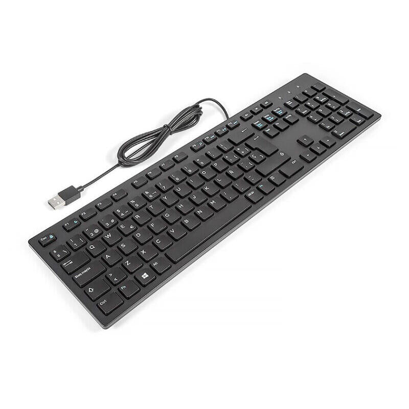 Teclado Reacondicionado Dell Kb216t Español (Qwerty) Negro Con Cable Usb  Orgxf3