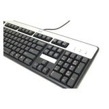 Teclado Reacondicionado Hp Sk-2885 / Ku0316  Español (Qwerty) Negro/Plata Con Cable Usb   1 Año De Garantia